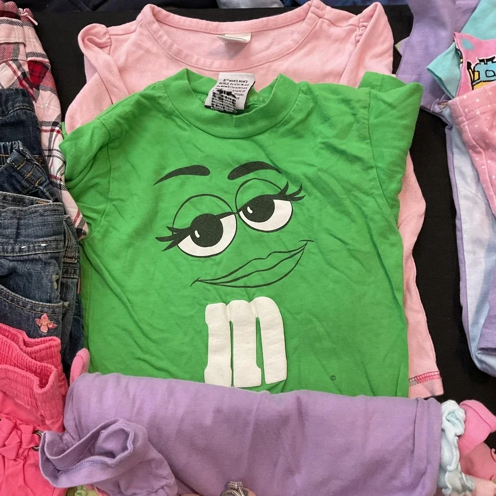 Mixed Brands 25pc Clothes Lot Girls 3T Tops Jeans Skirts Disney Ariel Minions